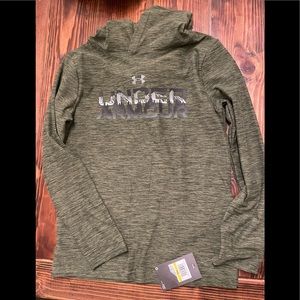 Under Armour long sleeve hooded shirt size youth medium